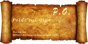 Polányi Olga névjegykártya